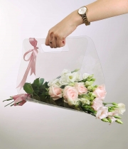 Изображение товара Прозора сумка прямокутна для квітів без напису